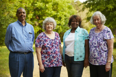 Ben Eaton, Mary Schaeffer, Esther Calhoun, and Ellis Long (from left to right)