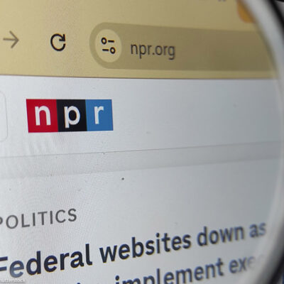 A close-up of a window on NPR's website.